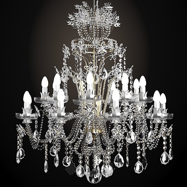 3D chandelier Models max 3ds obj fbx dxf
